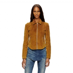 Diesel Women Shirt-jacket in cotton corduroy Light Brown A185840EPBU