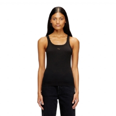 Diesel Women Slim tank top with laser-cut Oval D Black A217200EJAI