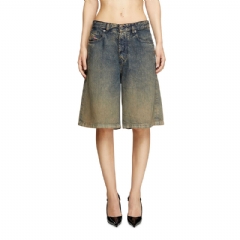 Diesel Women Shorts in fluid shaded denim Dark Blue A16319068TA