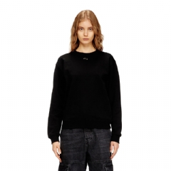 Diesel Women Cotton sweatshirt with Oval D embroidery Black A217240GSBP