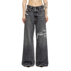 Diesel Women relaxed jeans 1996 d-sire 007f6 Black/Dark grey A06925007F6