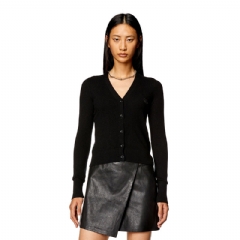 Diesel Women Wool and cashmere cardigan Black A130150GEAY