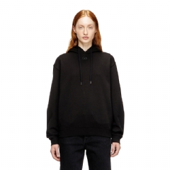 Diesel Women Hoodie in cotton with Oval D logo Black A217250GSBP