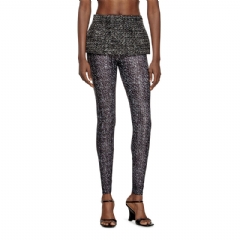 Diesel Women Bouclé skirt with leggings Black A206180EPCS
