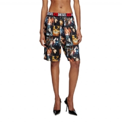 Diesel Women Shorts with graphic prints Black P015510SPBX