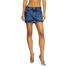 Diesel Women Mini skirt in denim Dark Blue A0493509I27