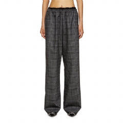 Diesel Women Wool pants with welt pockets Black A183820DEBS