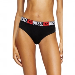 Diesel Women 3-pack thongs with logo waist Black 00SE0K0NJAP