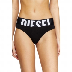 Diesel Women Three-pack thongs with cut-off logo Black 00SE0K0HMAU