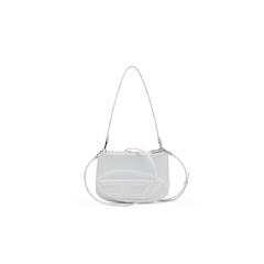 Diesel Women 1DR Twin-Double-pouch shoulder bag in printed leather White X10330PR818