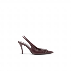 Diesel Women D-Venus-Burgundy slingback pumps in nappa leather Burgundy P01730P7785