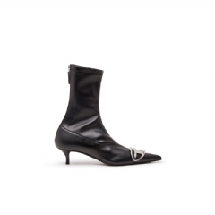 Diesel Women D-Venus-Sock boot with Oval D plaque Black Y03409PR818