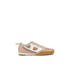 Diesel Women S-Pagodha-Sneakers in leather, suede and ripstop Pink/White Y03687P8404