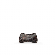 Diesel Women Play-Glossy clutch with print Black/Brown X10202P6019