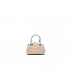 Diesel Women 1DR Dome-Mini bowling bag with naplak effect Pink X10369P8768