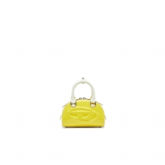 Diesel Women 1DR Dome-Mini bowling bag with naplak effect Yellow X10369P8768