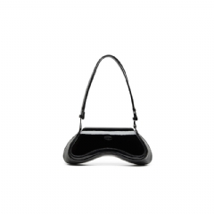 Diesel Women Play-Crossbody bag in glossy PU Black X10221P6255