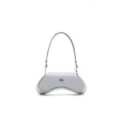 Diesel Women Play-Crossbody bag in semi gloss leather Grey X10221PR227