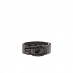 Diesel Women 4cm Leather belt with matte buckle Black X08516P4231
