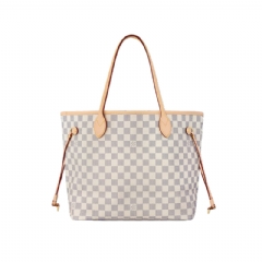 Louis Vuitton Women Neverfull MM Damier Azur Rose Beige N40604