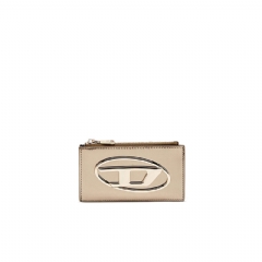 Diesel Women Card holder in mirror leather Bronze X10270PS202