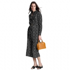 Louis Vuitton Women Monogram Silk Shirt Dress 1AHENJ
