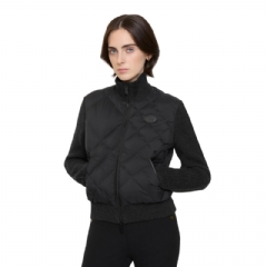 Burberry Women Check-stitch Nylon and Wool Jacket Black 81182551