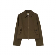 Burberry Women Gabardine Jacket Thorn green 81137221