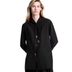 Louis Vuitton Women Monogram Accent Lavalliere Blouse 1AIPQF