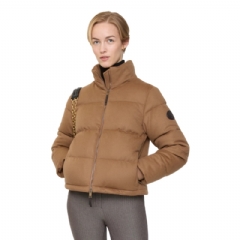 Burberry Women Cashmere Ambleside Puffer Jacket Fawn brown 81154231