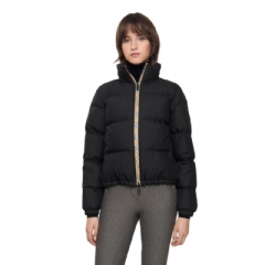 Burberry Women Checker-tape Ambleside Puffer Jacket Black 81102501