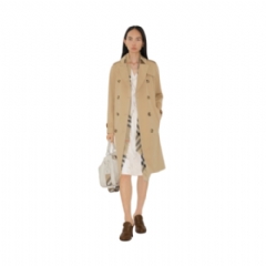 Burberry Women Long Kensington Heritage Trench Coat Honey 81172491