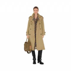 Burberry Women Long Castleford Trench Coat Beige 81047111
