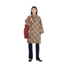 Burberry Women Packaway Check Twill Cape Sand 81053251
