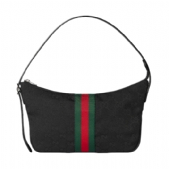 Gucci Women Lunetta small crossbody bag black GG canvas 863406 FAFWA 1053