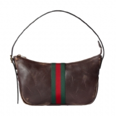 Gucci Women Lunetta small crossbody bag brown hand-treated leather 863406 AAGF6 2049