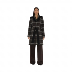 Burberry Women Mid-length Reversible Wool Car Coat Black 80938321
