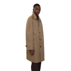 Burberry Women Long Herringbone Wool Dual Burberry Car Coat Clay brown 