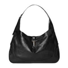 Gucci Women Gucci Jackie 1961 large crossbody bag black leather ‎863279 AAGGU 1000