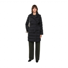Burberry Women Mid-length Nylon Hooded Puffer Coat Black 81103131