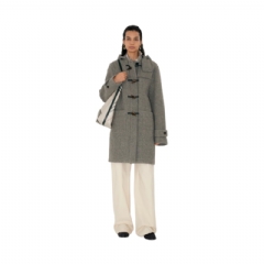 Burberry Women Wool Duffle Coat Limestone 81098781
