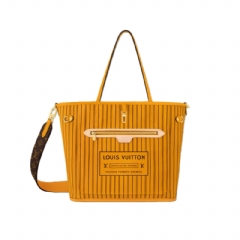 Louis Vuitton Women Neverfull Bandoulière Inside Out MM Safran Yellow M12779  