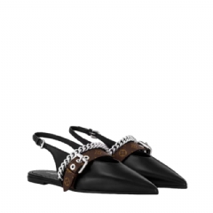 Louis Vuitton Women LV Vibe Slingback Flat Ballerina Black 1AHN91