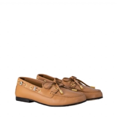 Louis Vuitton Women Soho Flat Boat Shoe Brown 1AGWCG
