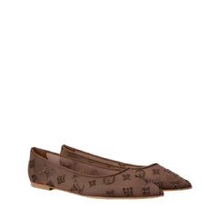 Louis Vuitton Women Gala Flat Ballerina Brown 1AIFUI