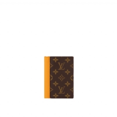Louis Vuitton Women Passport Cover Monogram Macassar Canvas Safran Yellow M12827