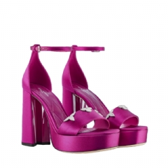 Louis Vuitton Women Swing Platform Sandal Fuschia 1AIUXG