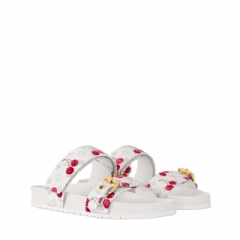 Louis Vuitton Women LV x TM Bom Dia Flat Comfort Mule White 1AHLZ7