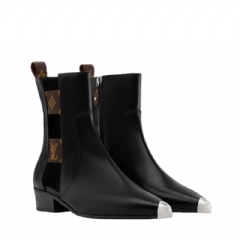 Louis Vuitton Women Devon Ankle Boot Black 1AISBQ