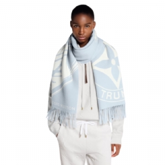 Louis Vuitton Women Lock And Keys Scarf Grey M96825